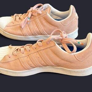 adidas Superstar Vulc ADV Pale Pink Suede Sneakers Men’s 8
